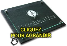 Plaque professionnelle en ardoise et verre