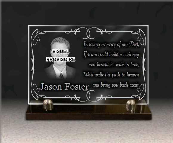 Customization Of A Burglarproof Glass Memorial Plaque