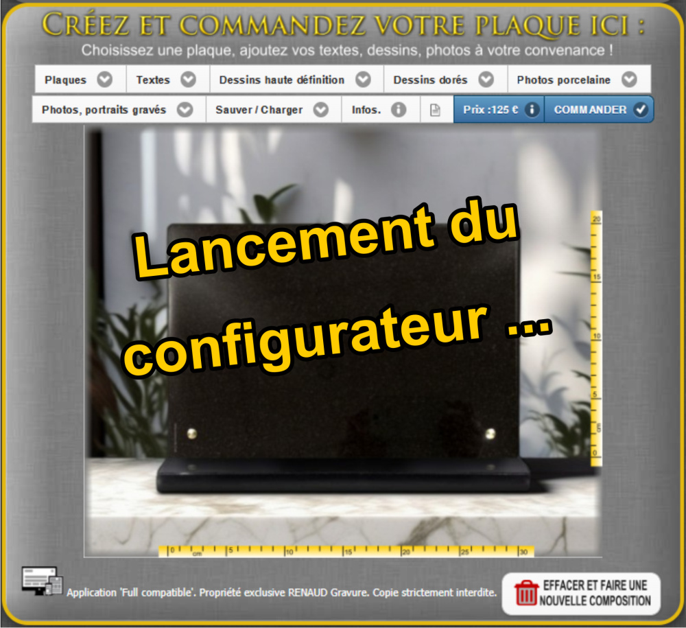 Tutoriel configurateur de plaque funéraire